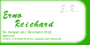 erno reichard business card